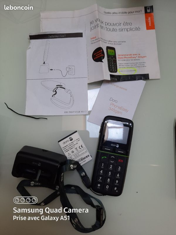 Téléphone portable DORO Phone Phoneeasy 345 gsm seniors (image 2)