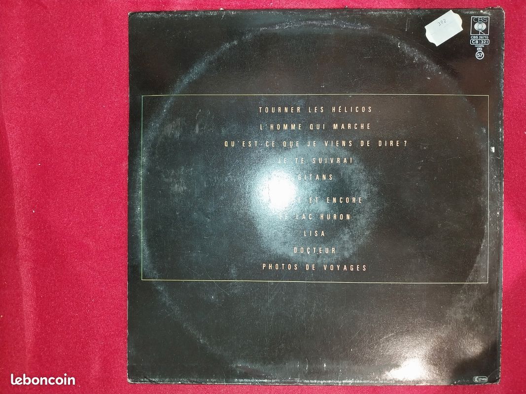 Disque vinyle 33t de "Francis Cabrel" (image 2)