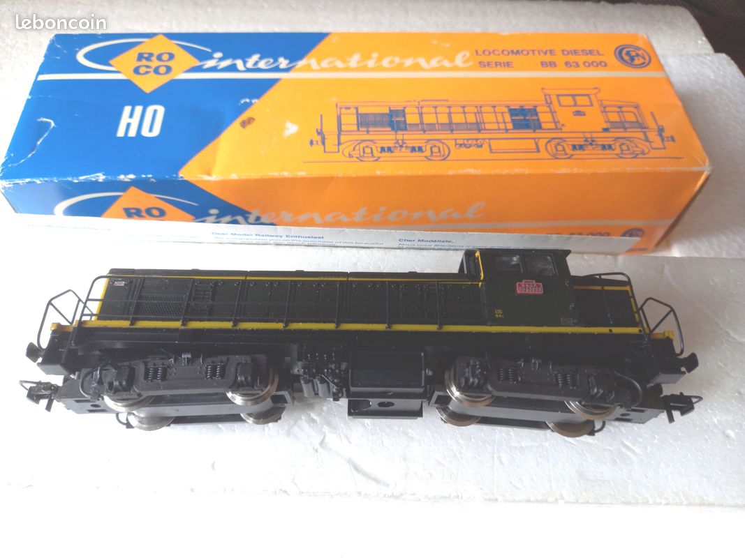 Locomotive Diesel Roco HO BB 63998 - Train électrique SNCF, Analogique, Verte