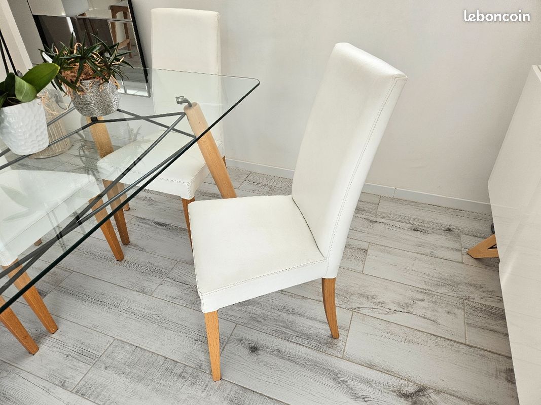 Lot de 6 chaises scandinave blanche (image 3)