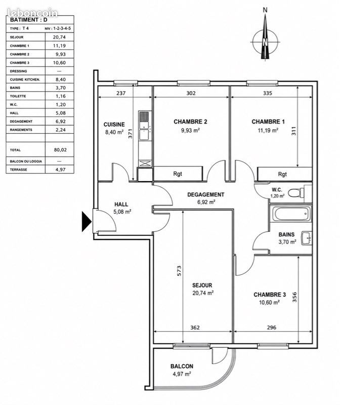 Parking 4 pièces 80 m² · à Villeurbanne · 80 m² · 295 000 €