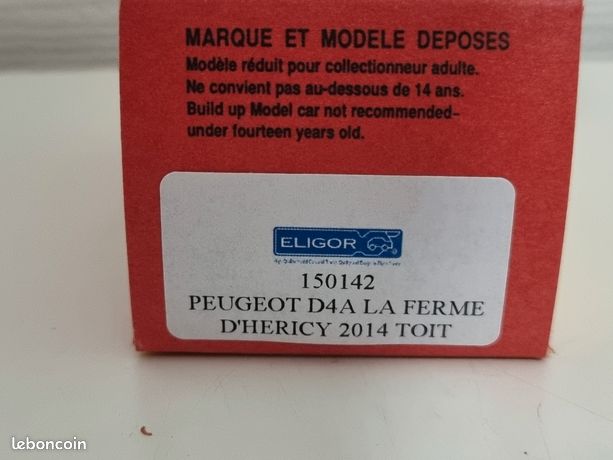Eligor 1/43 - Peugeot D4A Deutsche Bundespost - Occasion Très Bon état