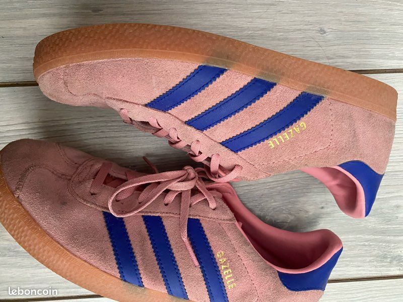 Adidas gazelle rose et bleu taille 38 (image 5)