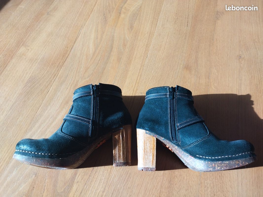 Chaussures The Art Compagny marron talon 9 cm (image 8)