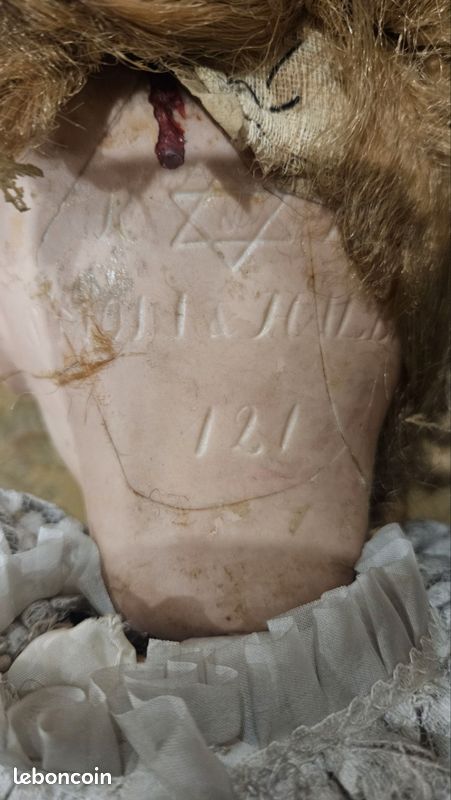 Repro D'ancienne Tête De Poupée Simon & Halbig - Porcelaine, 6 Cm Haut
