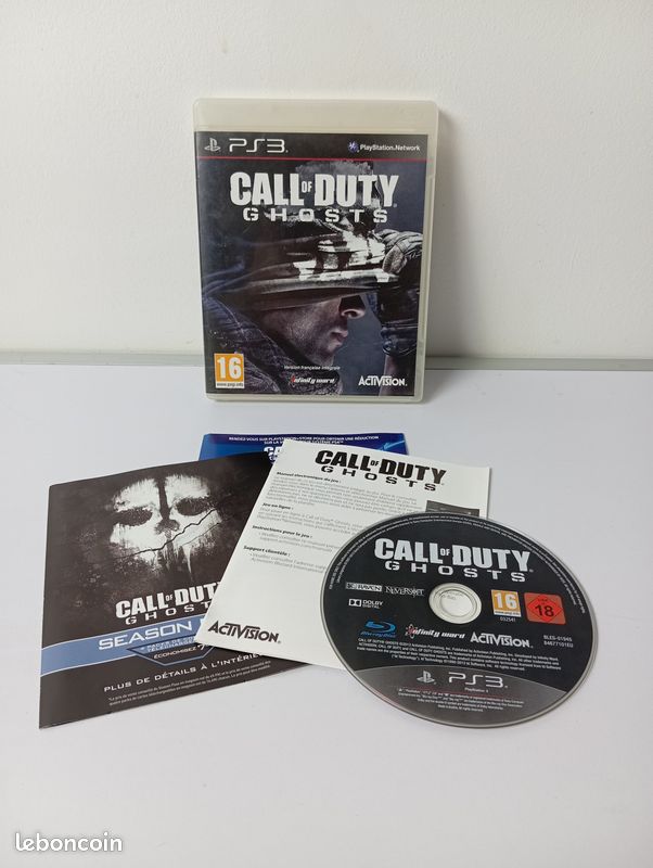 Jeu Call Of Duty Ghosts Complet PS3 - Version Française, Bon état, Boîtier Et Manuel Inclus