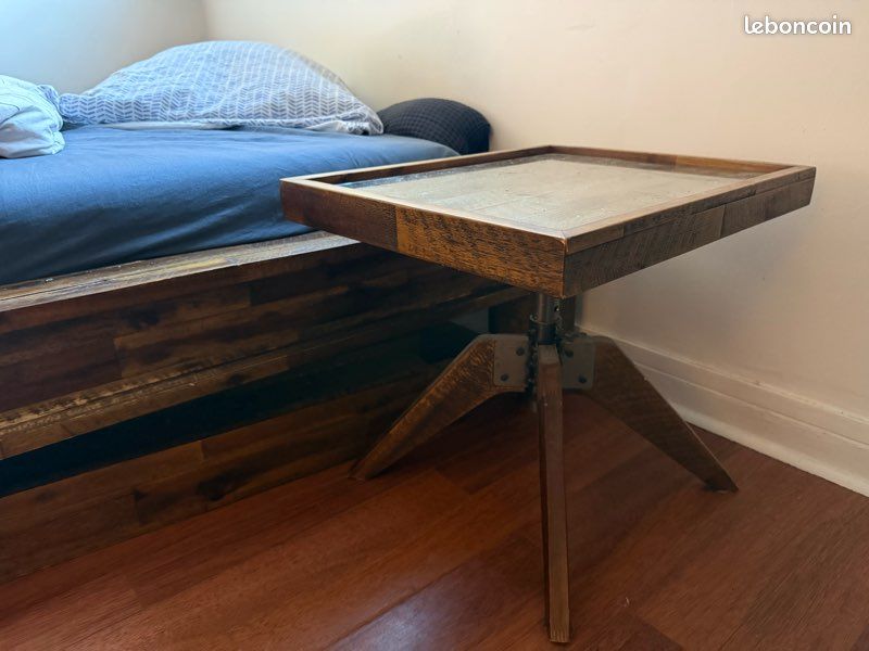 Lit bois massif Hasena + sommier + table - URGENT avant mercredi (image 4)