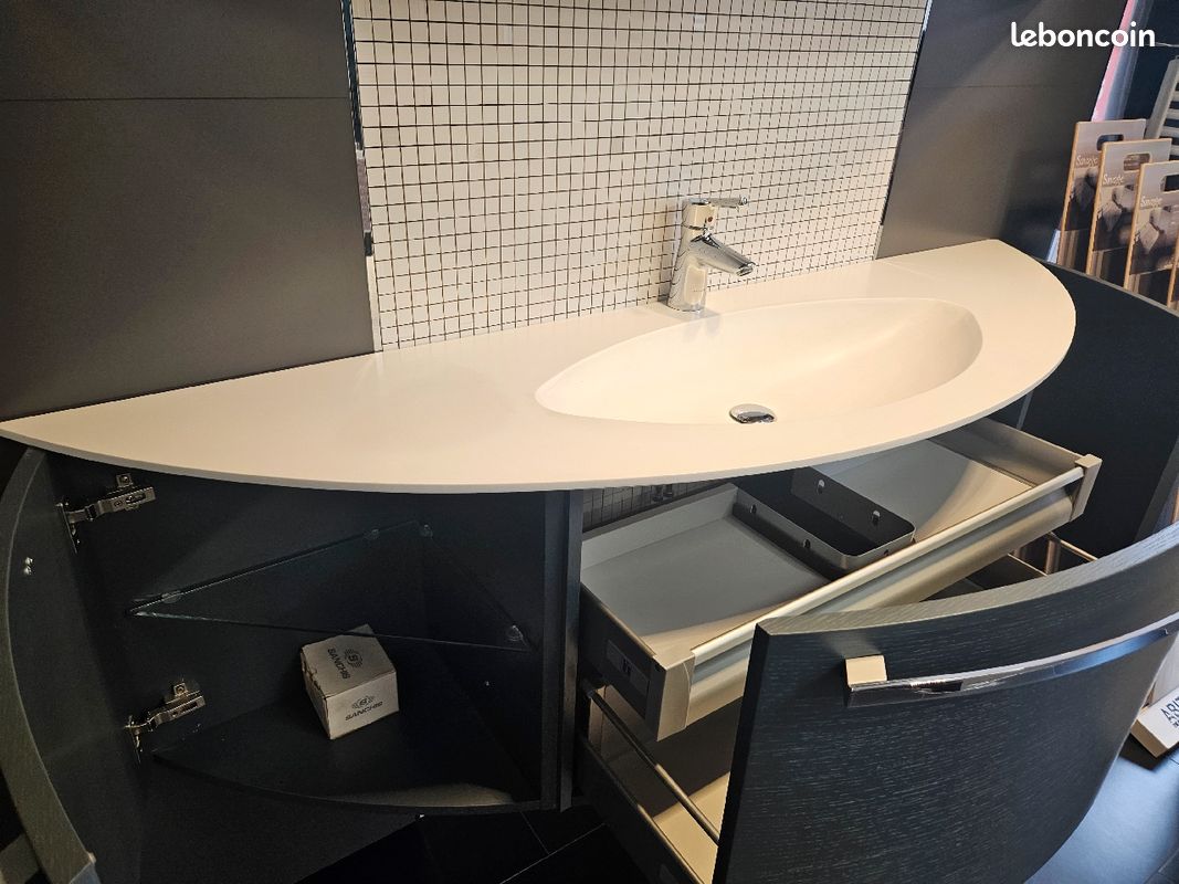 Ensemble meuble + plan vasque + armoire de toilette (image 4)