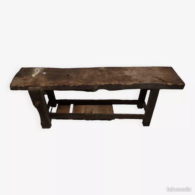 Ancien établi en bois (image 1)