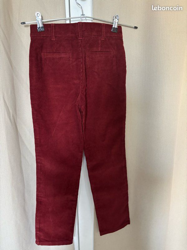 Pantalon cyrillus bordeaux velours 10 ans (image 3)