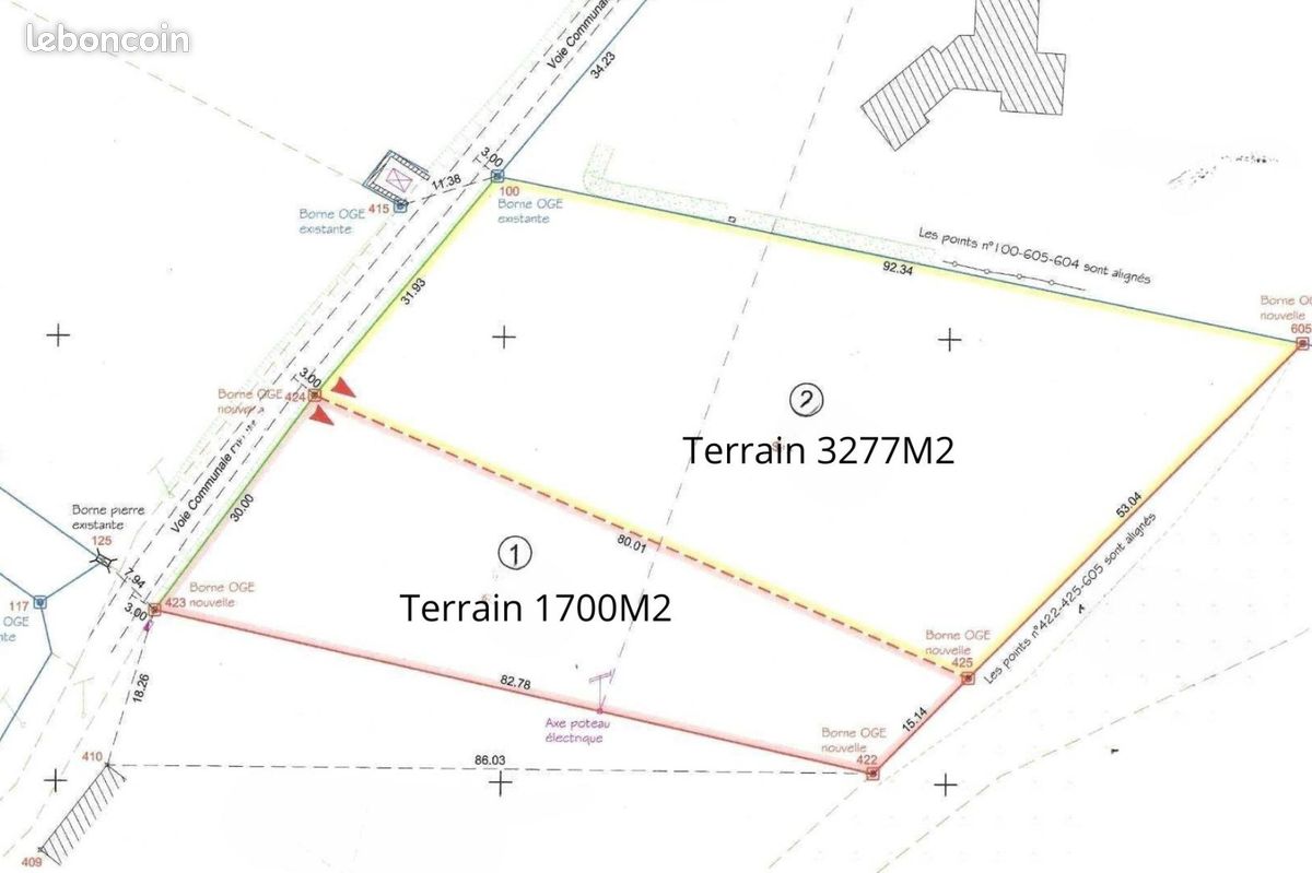 Terrain 1700 m² SAINT-CYBRANET (image 2)