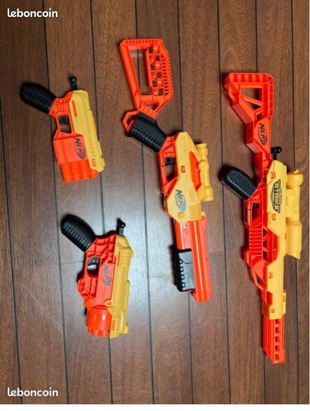 Lot de 8 pistolets à air - nerf - X shot + munitions (image 1)