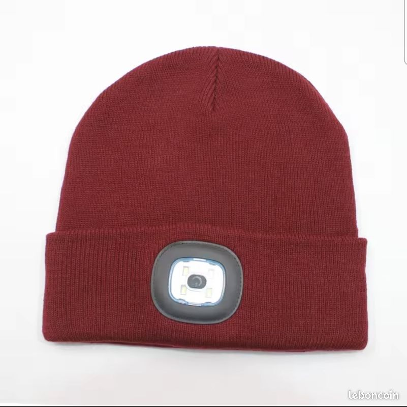 Bonnet d'hiver pour hommes et femmes, avec lumière LED, tricoté, Rechargeable, pour course de nuit, pêche, équitation, sport, adolescents (image 3)
