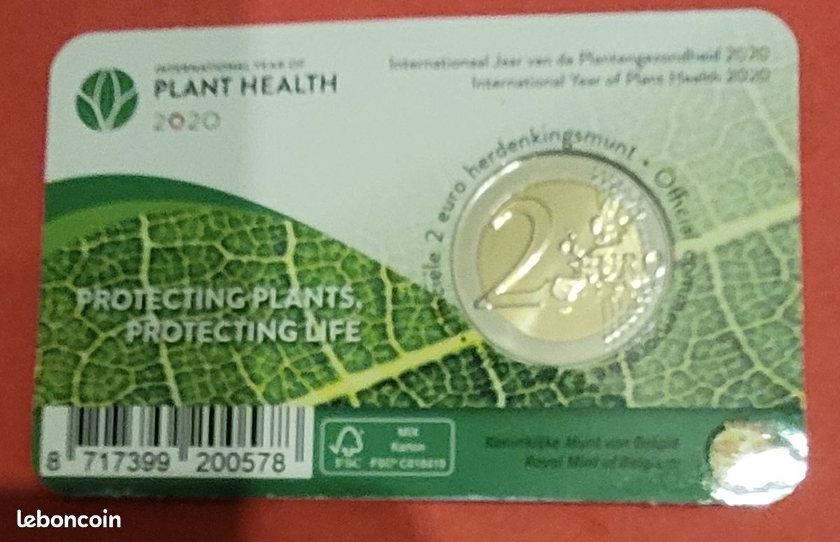 Piece de 2 BU Belgique 2020 international year of plant Health - Collection
