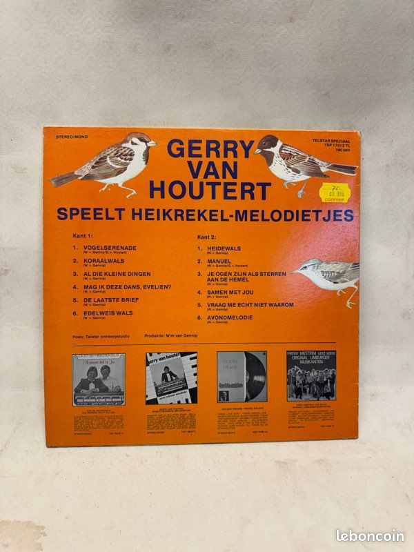 Vinyle LP – Gerry Van Houtert – Speelt Heikrekel-Melodietjes Vol. 2 (image 2)