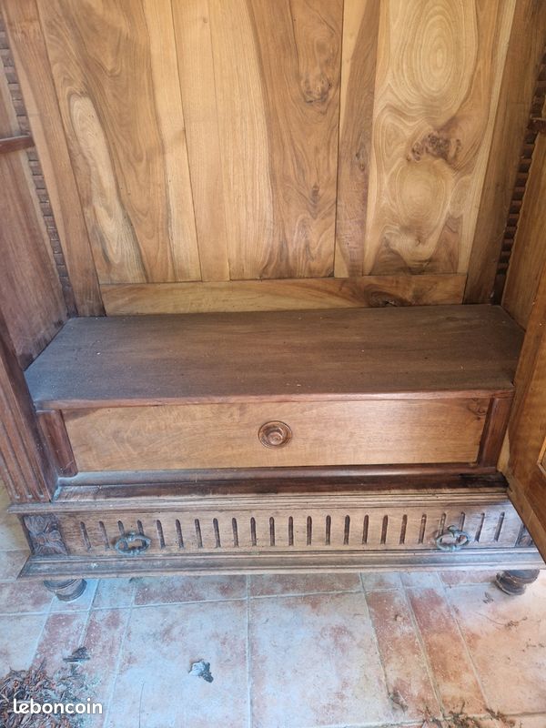 Armoire ancienne bonnetière avec miroir (image 4)