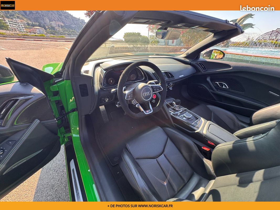 AUDI R8 SPYDER V10 Plus 5.2 FSI 610 S tronic 7 Quattro - Bang Olufsen - Ceramiques - Vert Java - Carbone - Audi ex (image 30)
