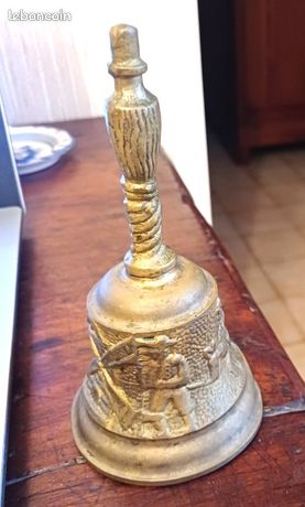 Cloche De Table Napoléon – Bronze Doré, Vintage, Motif Ancien
