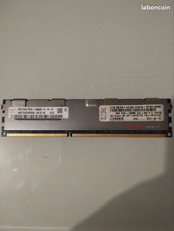 Ram Hynix Serveur 8 Go DDR3 ECC RDIMM (image 1)