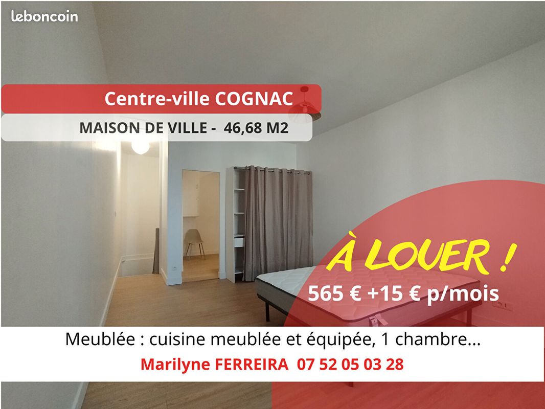 Appartement 2 pièces 47 m² · à Cognac · 47 m² · 580 €