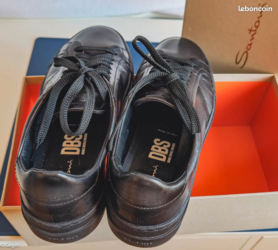 Baskets Santoni Icon En Cuir Et Daim Gris - Taille 40 (UK 6) - Fait Main En Italie - Neuf Avec Boîte