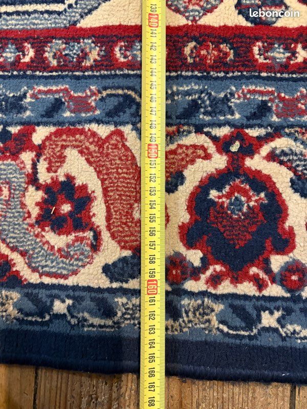 Grand tapis bleu rouge et blanc (image 10)