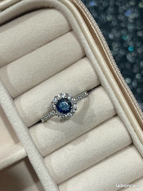 Bague En Argent 925 Et Cristal - Modèle BA-AR-96, Taille 59, Neuve Avec étiquettes
