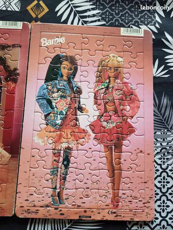 Lot de 2 puzzle 50 pièces collector Barbie vintage 1993 - Editions Jeunesse (image 2)