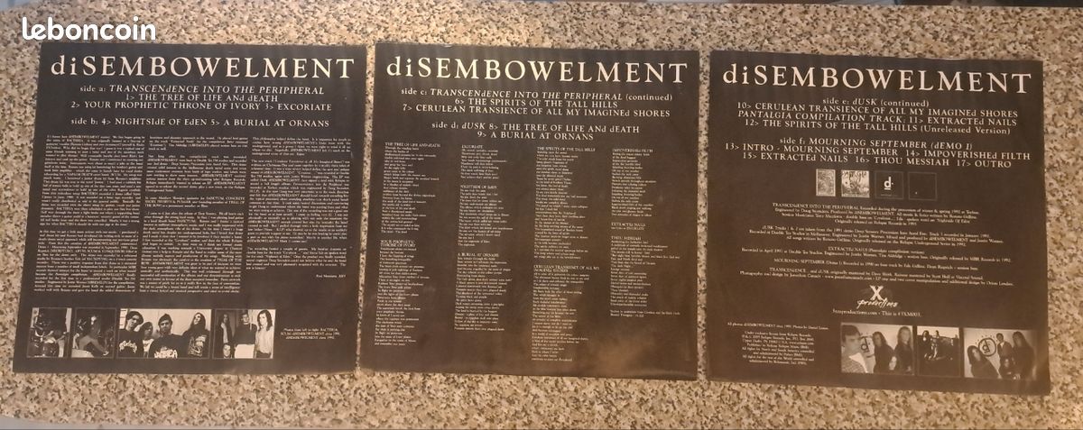 DiSEMBOWELMENT - Box Set (triple vinyles) - CD - Musique
