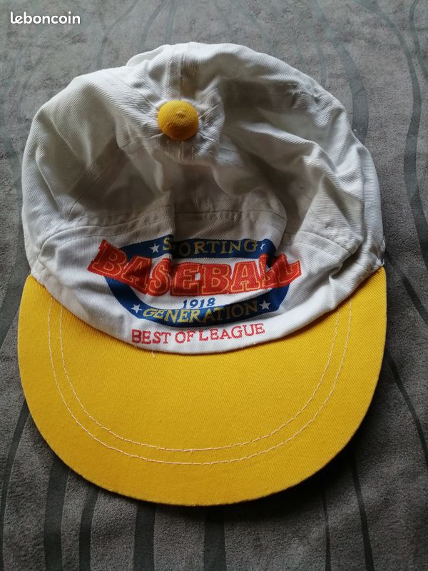 Casquette blanche et jaune imprimée 51 cm (image 2)