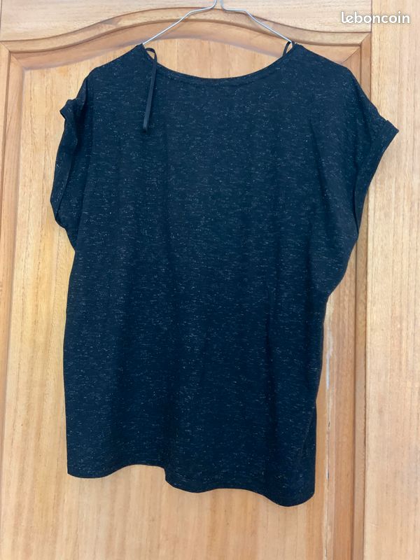 T-shirt gemo noir femme (image 3)