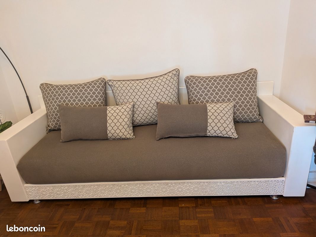 Lot de 2 canaper marocains + matelas + coussins (image 1)