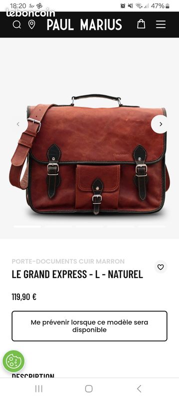 Paul Marius Pochette Document Cuir Homme Marius Sac Ordinateur