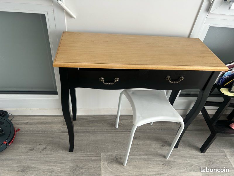 Console Atmosphera Chrysa noir et bois (image 2)