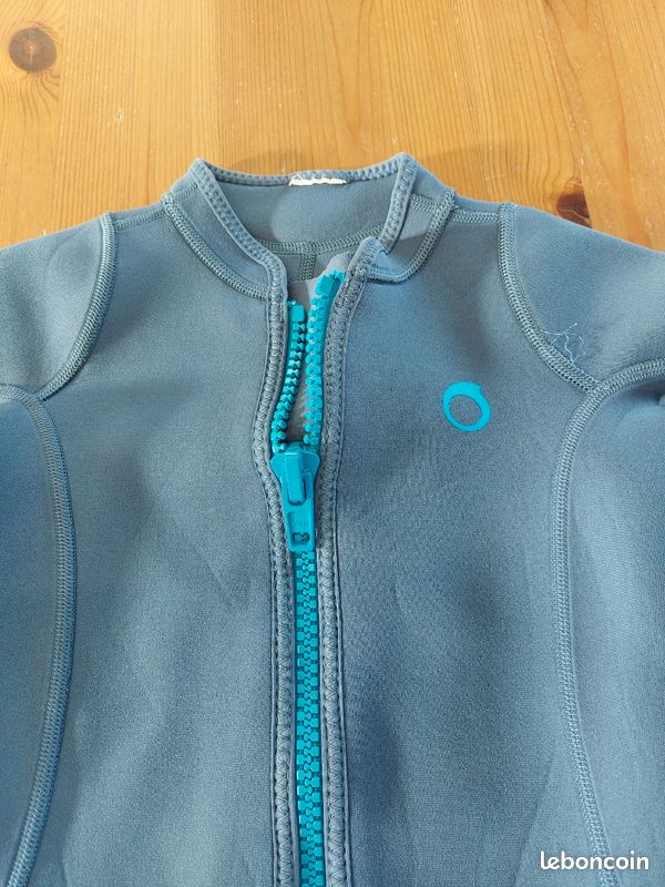 Combinaison néoprène shorty enfant Nabaiji - Bleu - 61 cm (image 2)