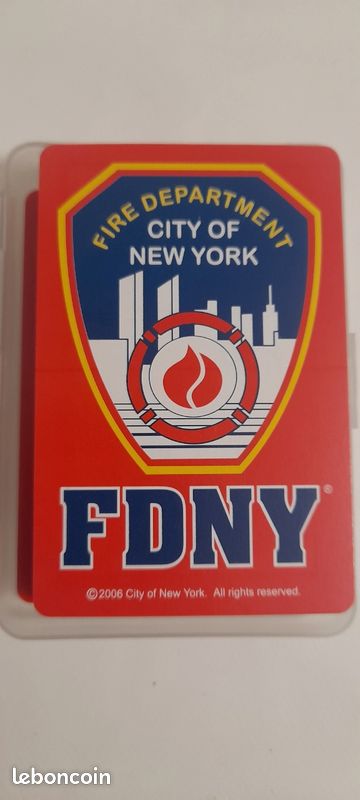 FDNY jeu 52 cartes sapeurs pompier NEW YORK (image 1)