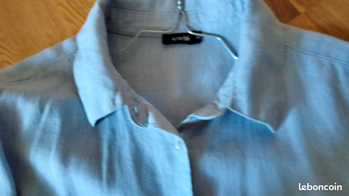 Chemise ml ciel 100 lin Monoprix 38 Vêtements