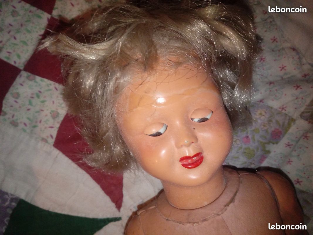 Poupée Ancienne Gégé Parlante – Rare, Encore Dans Sa Boîte D'origine