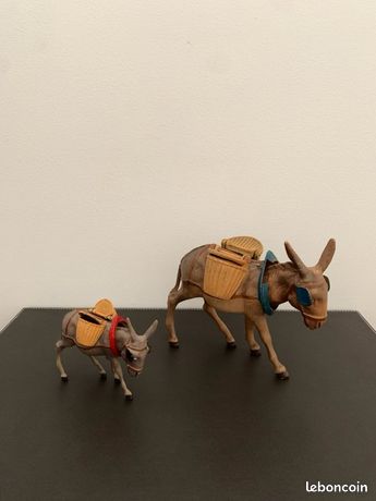 Poupée Petitcollin En Celluloïd Avec Chariot - Taille 6 Cm - Occasion