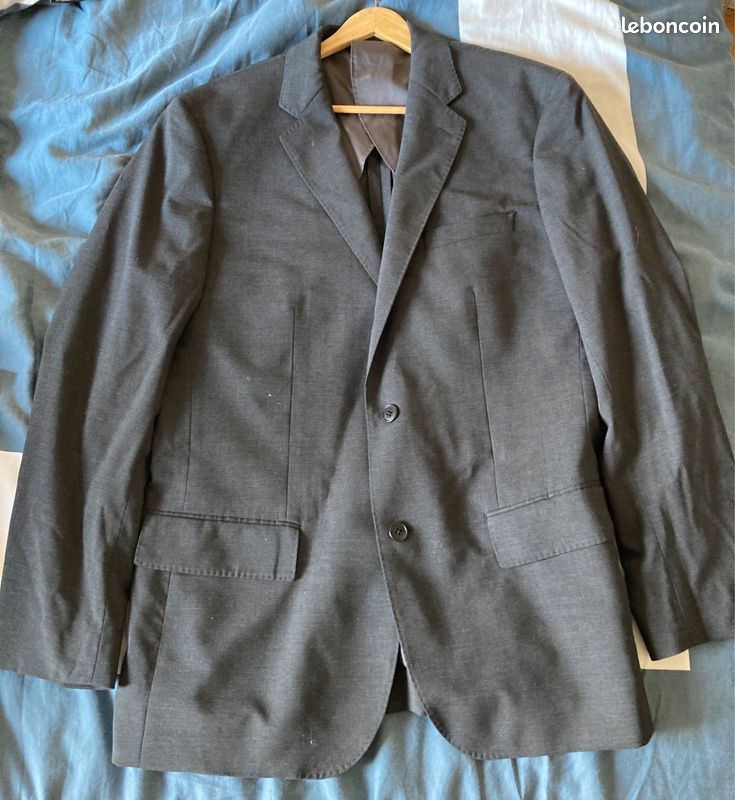 Veste Blazer homme Uniqlo (taille L, gris anthracite) (image 1)