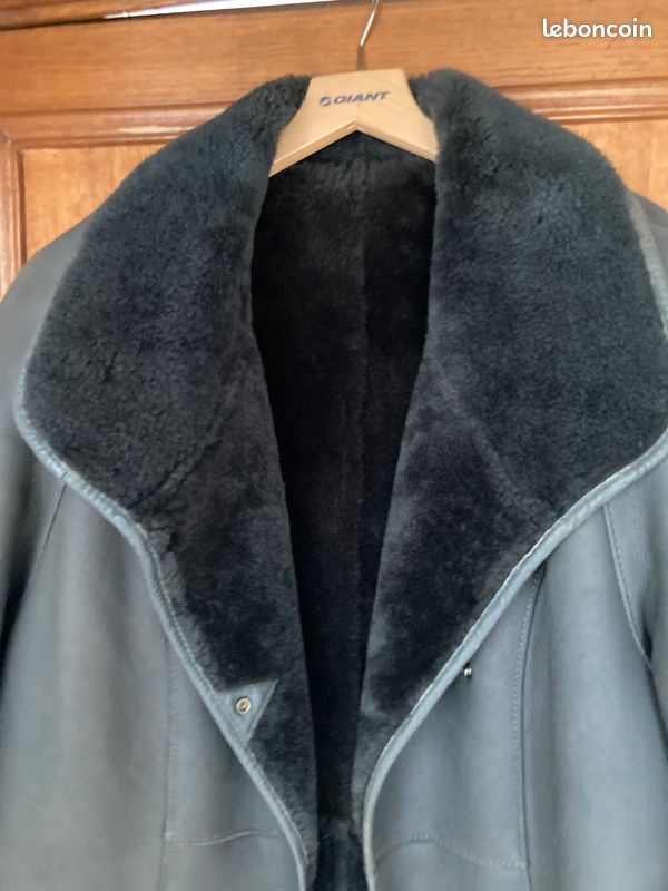 Manteau femme vintage en cuir (image 1)