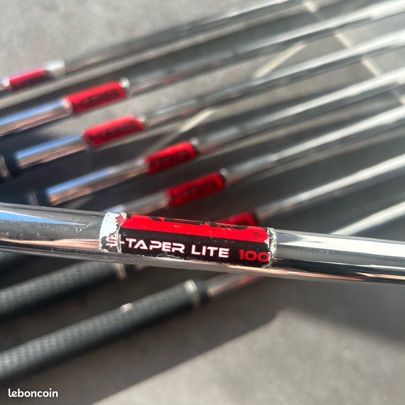 7 Tiges De Fer KBS Tour 130 Pure X-STIFF – Lot Shafts Acier 32,75 à 36,5 Pouces (0,355)