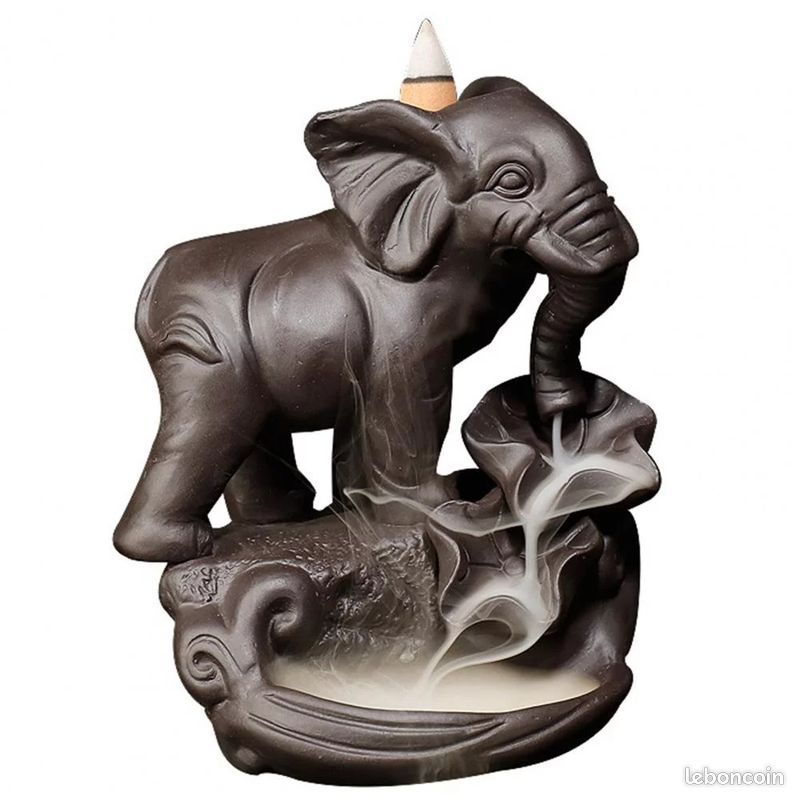 Brûleur D’encens En Forme D’éléphant Avec 10 Cônes D’encens (image 5)