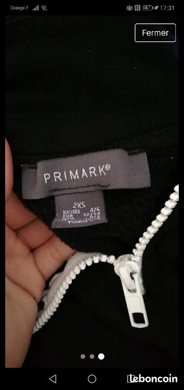 Pull blanc et noir (image 3)