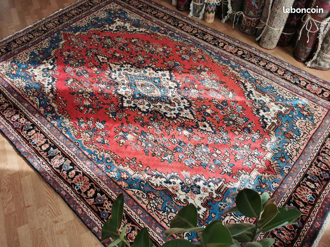 305×207cm NEUF / GRAND TAPIS PERSAN FAIT MAIN LAINE TAPIS D'IRAN TAPIS D'ORIENT (image 1)