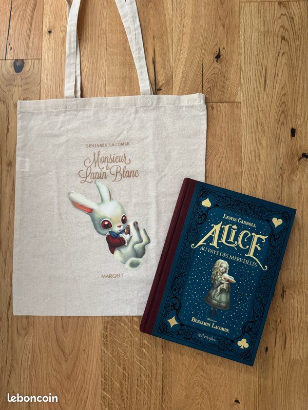 Livre Alice au pays des merveilles et tote bag Livres