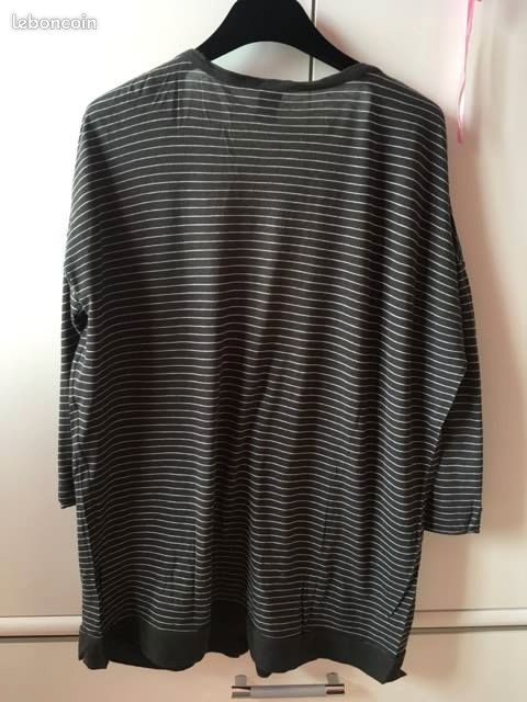 Gilet Cuir Matelassé GAP Femme - Noir Taille M - Style Biker Vintage