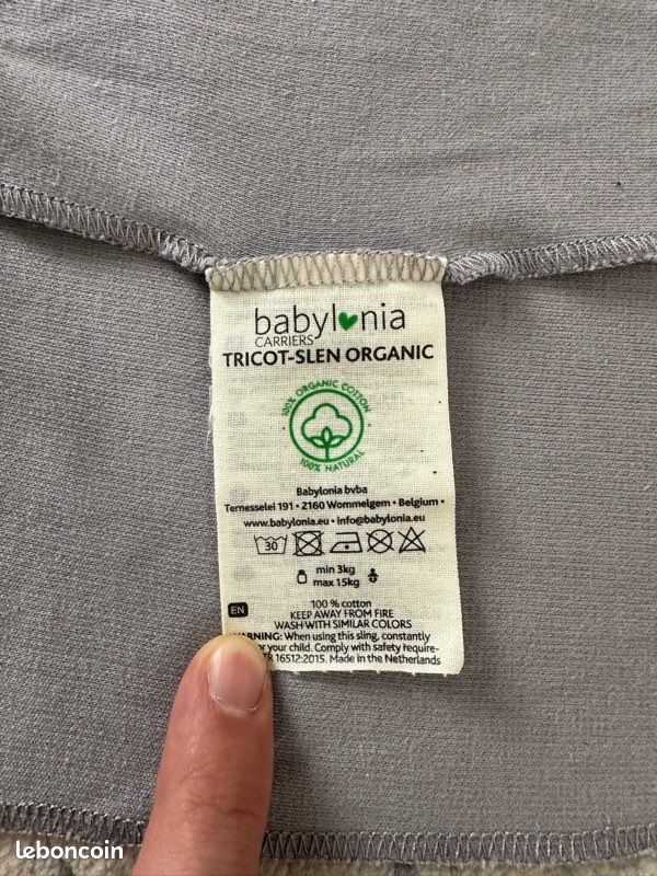 Écharpe de portage Babylonia Tricot-Slen Bio – comme neuve (image 3)