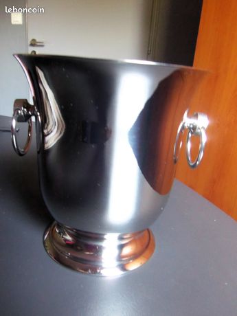 Seau à Glace Vintage Guy Degrenne En Inox Massif Fabriqué En France (années 60)