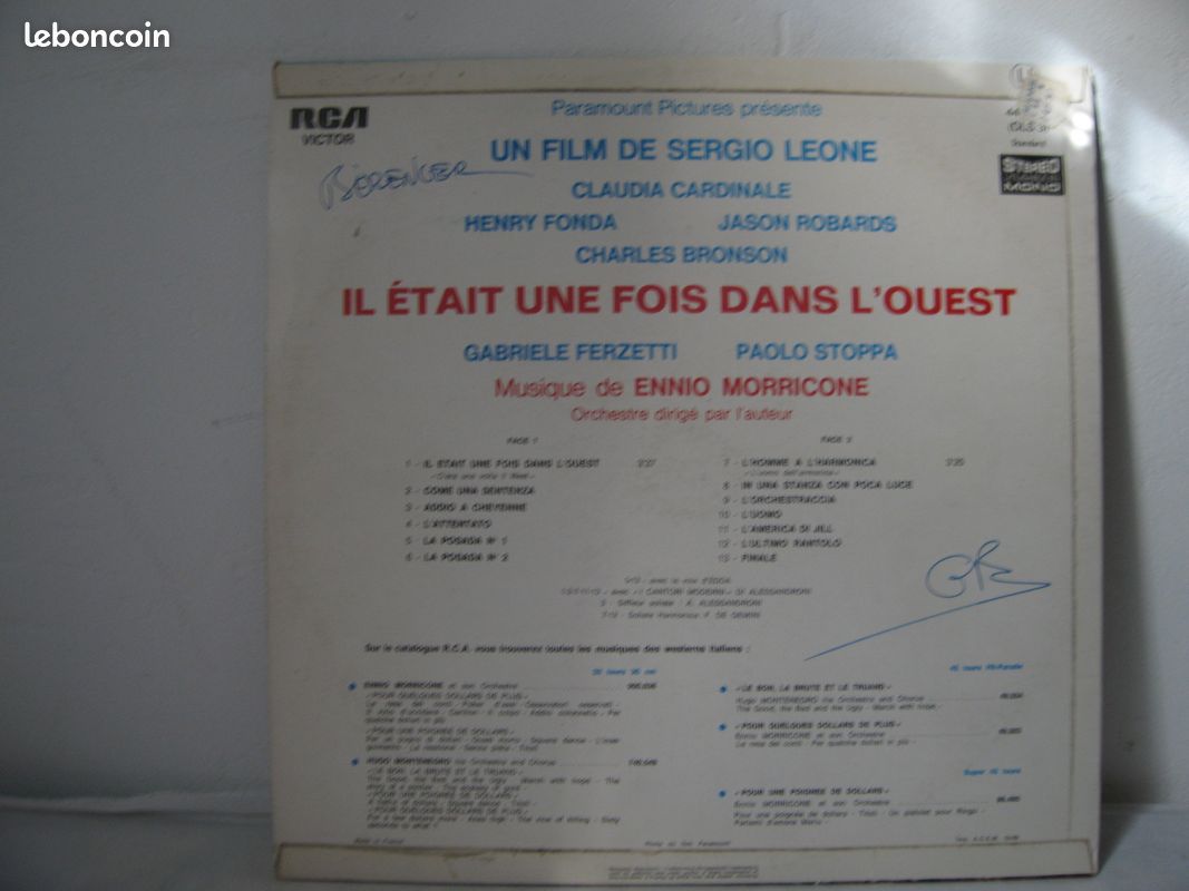33 Trs vinyle B.O de IL ETAIT UNE FOIS DANS L'OUEST original 1969 gb78 (image 2)
